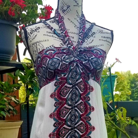 Xhilaration Summer Dress / white/pattern / sz. S - Picture 4 of 5